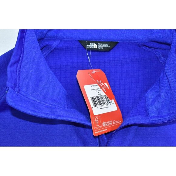 North Face Mountain Peaks Men's Sweatshirt Size XL 1/4 Zip Blue Pullover Logo Co - Picture 9 of 15